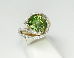 Schneider Design 18k and Trillion Peridot RIng