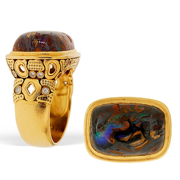 Alex Sepkus Yowah Nut Opal Garden Ring