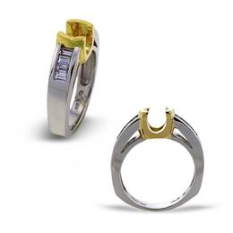 Platinum and Yellow Gold Engagment Ring