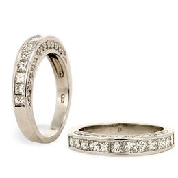 Platinum and Diamond Wedding Band