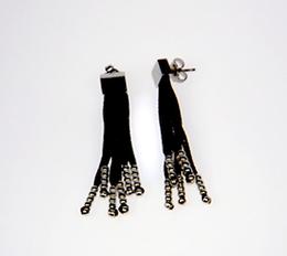 Calgaro Black Sterling Silver Earrings