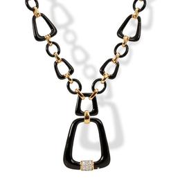 Legnazzi 18k and Enamel Necklace w/ Diamonds 20