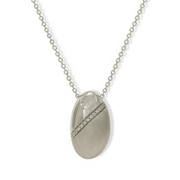 18k White Gold and Pave Diamond Pendant