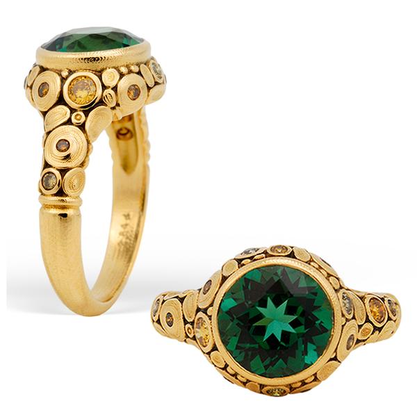 Alex Sepkus 18k and Green Tourmaline Ring