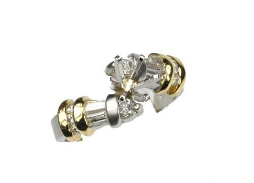 18k Two-Toned and Diamond Mounting