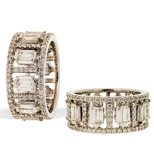 Baguette and Round Diamond Eternity Band