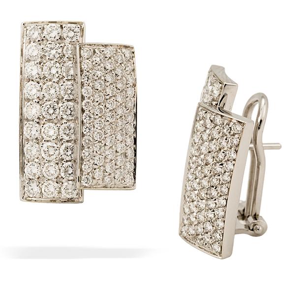 18k White Gold and Diamond Earrings