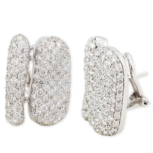 Antonini 18k White Gold and Diamond Earrings