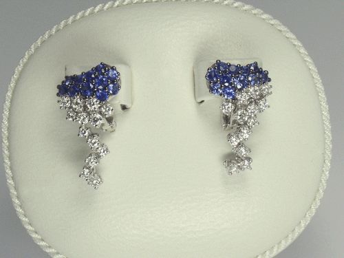 Blue Sapphire a Diamond Earrings by Damiani