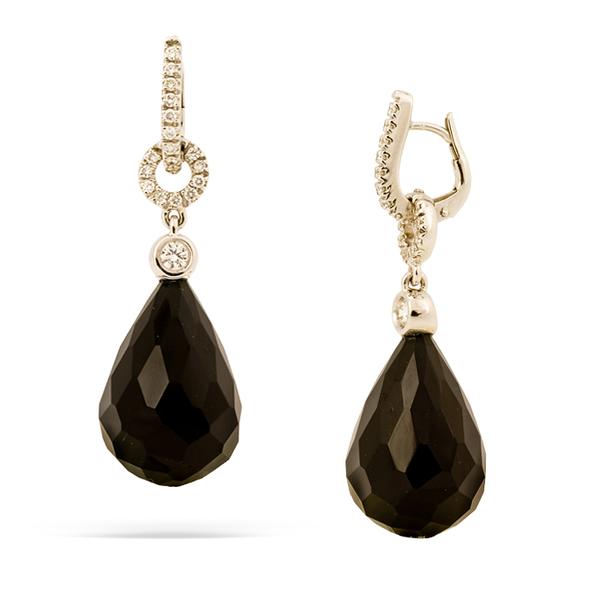 Crivelli 18k Black Onyx and Diamond Earrings
