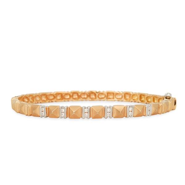 Two-Toned Gold Bracelet w/ Diamonds