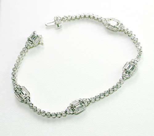 Charles Krypell Platinum and Diamond Bracelet