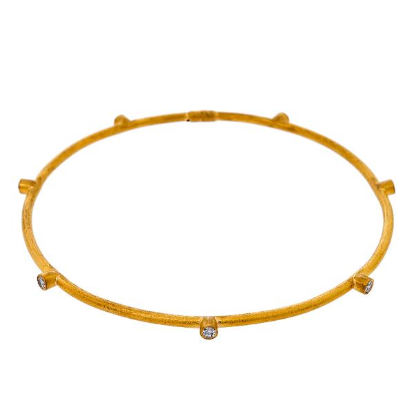 Yossi Harari 24k Gold and Diamond Bangle