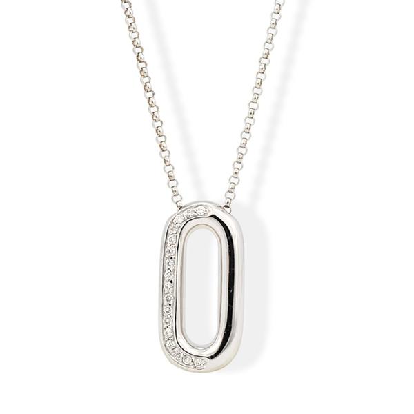 Scavia 18k White Gold and Diamond Necklace