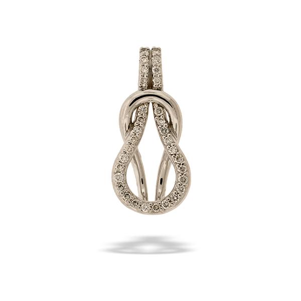 Love Knot Pendant with 14k and Diamonds